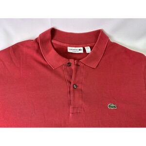 Lacoste Classic Fit‎ Red Polo Shirt Men's 2XL Short Sleeve Casual